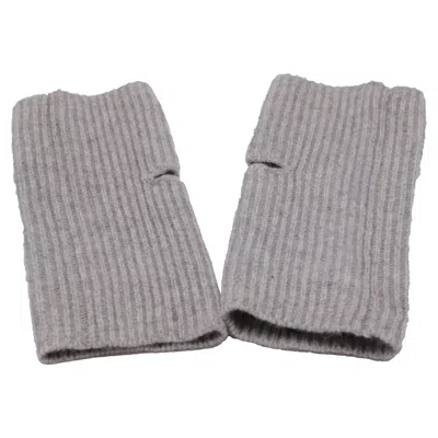 Club Monaco Ribbed-knit Finger Gloves In Grey Cashmere In Gray