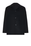 Club Monaco Short Coat In Navy