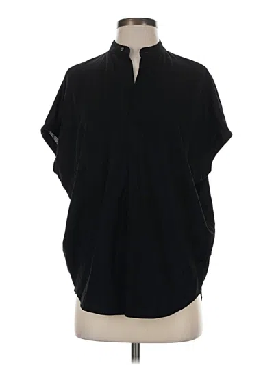 Pre-owned Club Monaco Short Sleeve Blouse In Black