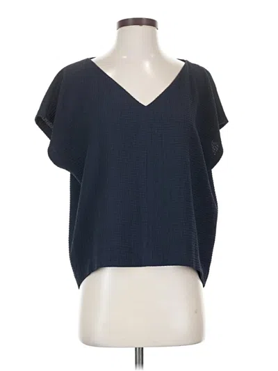 Pre-owned Club Monaco Short Sleeve Blouse In Blue