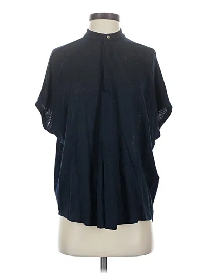 Pre-owned Club Monaco Short Sleeve Blouse In Blue