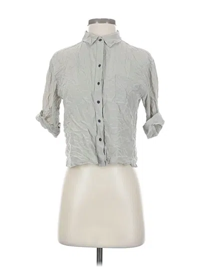 Pre-owned Club Monaco Short Sleeve Blouse In Gray