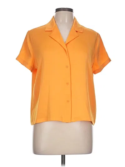 Pre-owned Club Monaco Short Sleeve Blouse In Orange