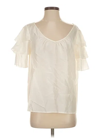 Pre-owned Club Monaco Short Sleeve Blouse In White