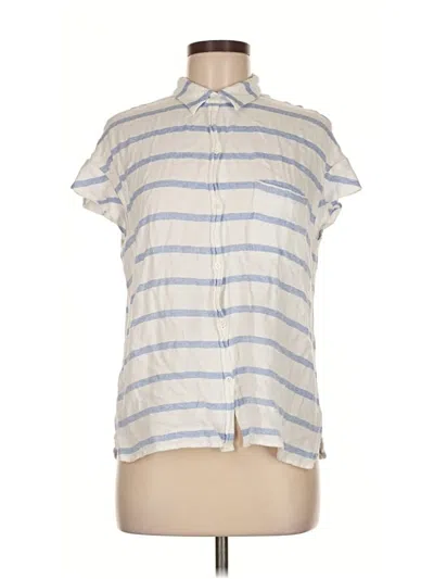 Pre-owned Club Monaco Short Sleeve Button Down Shirt In Blue