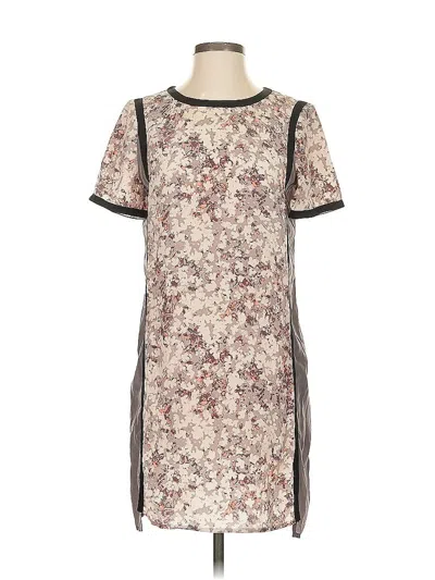 Pre-owned Club Monaco Short Sleeve Silk Top Ivory Square Neckline Tops In White