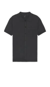 CLUB MONACO SHORT SLEEVE TECH BUTTON DOWN SHIRT