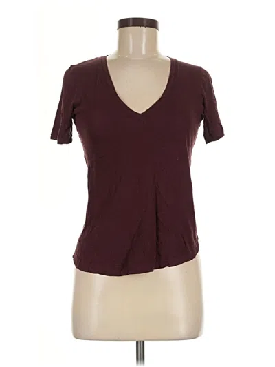 Pre-owned Club Monaco Short Sleeve T-shirt In Burgundy