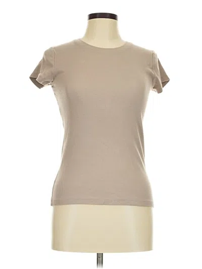 Pre-owned Club Monaco Short Sleeve T-shirt In Tan