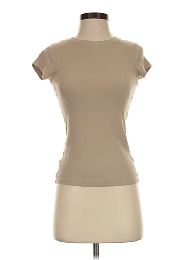Pre-owned Club Monaco Short Sleeve Turtleneck In Tan