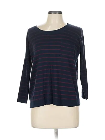 Pre-owned Club Monaco Silk Pullover Sweater In Blue