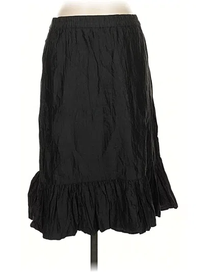 Pre-owned Club Monaco Silk Skirt In Black