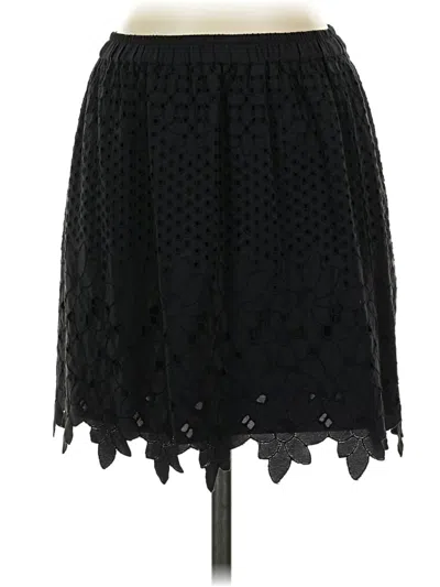 Pre-owned Club Monaco Silk Skirt In Black