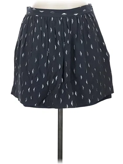 Pre-owned Club Monaco Silk Skirt In Blue
