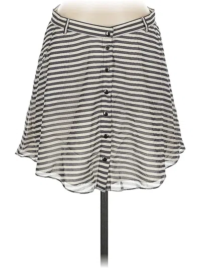 Pre-owned Club Monaco Silk Skirt In Gray