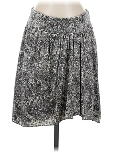 Pre-owned Club Monaco Silk Skirt In Gray