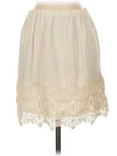 Pre-owned Club Monaco Silk Skirt In Ivory