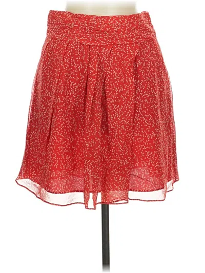 Pre-owned Club Monaco Silk Skirt In Red
