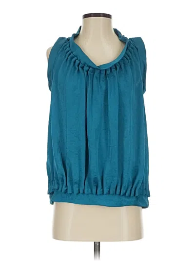 Pre-owned Club Monaco Sleeveless Blouse In Teal