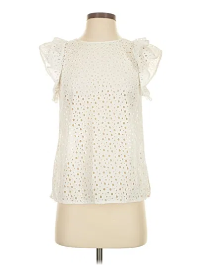 Pre-owned Club Monaco Sleeveless Blouse In White