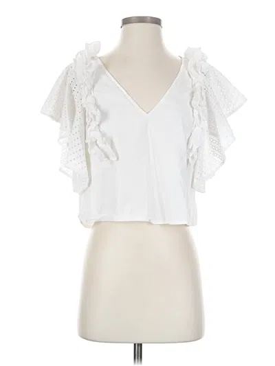 Pre-owned Club Monaco Sleeveless Blouse In White