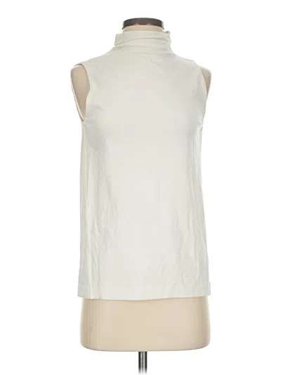 Pre-owned Club Monaco Sleeveless Turtleneck In Ivory