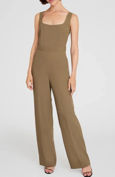 Club Monaco Square Neck Jumpsuit In Capers