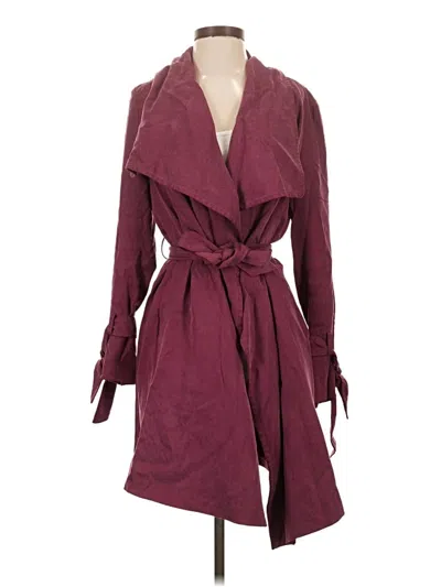 Pre-owned Club Monaco Trenchcoat In Burgundy