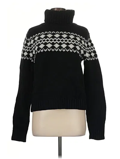 Pre-owned Club Monaco Turtleneck Sweater In Black