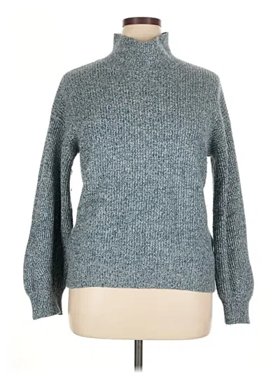 Pre-owned Club Monaco Turtleneck Sweater In Blue