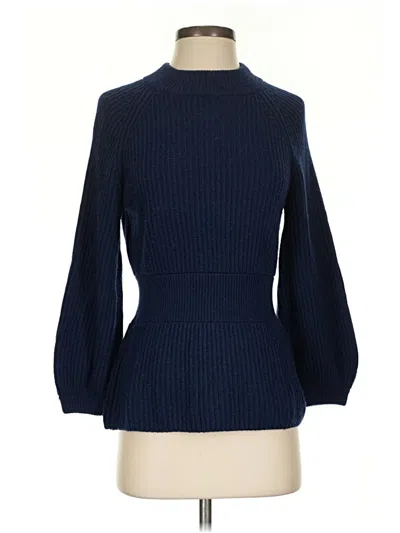 Pre-owned Club Monaco Turtleneck Sweater In Blue