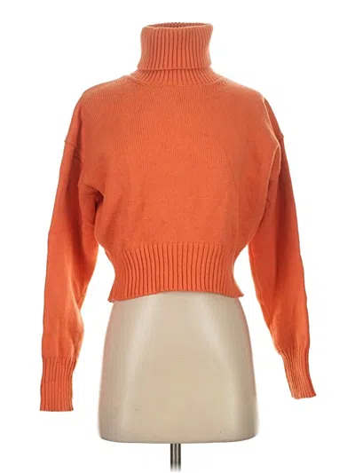 Pre-owned Club Monaco Turtleneck Sweater In Orange
