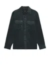 Club Monaco Wide Wale Corduroy Shirt In Spruce