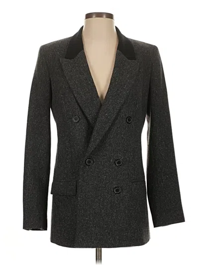 Pre-owned Club Monaco Wool Blazer Jacket In Gray