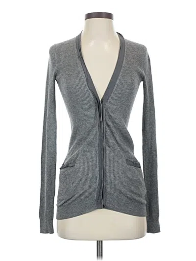 Pre-owned Club Monaco Wool Cardigan Sweater In Gray
