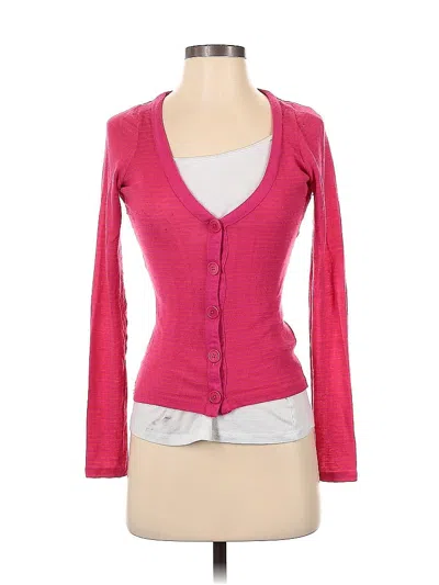 Pre-owned Club Monaco Wool Cardigan Sweater In Pink