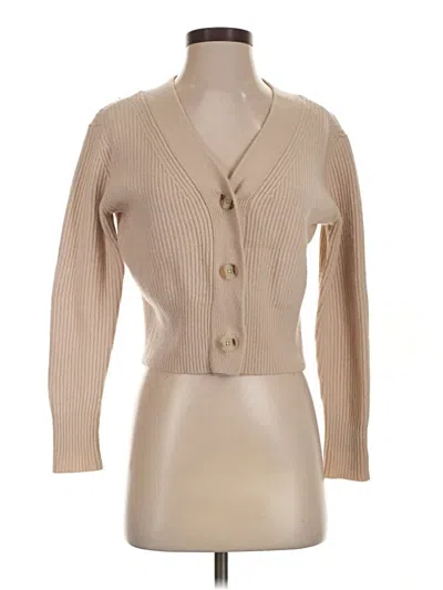 Pre-owned Club Monaco Wool Cardigan Sweater In Tan