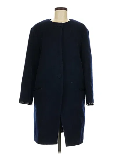 Pre-owned Club Monaco Wool Coat In Blue