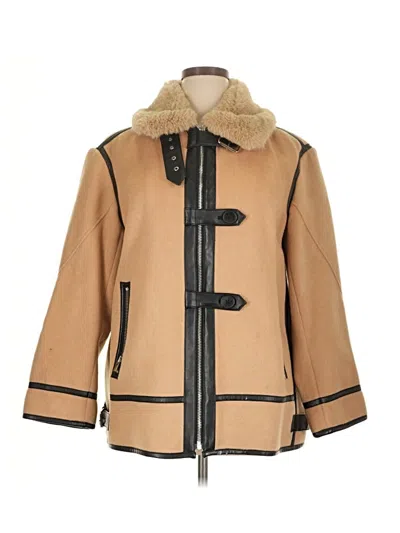 Pre-owned Club Monaco Wool Coat In Brown