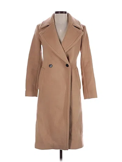 Pre-owned Club Monaco Wool Coat In Tan