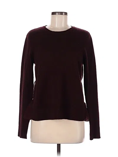 Pre-owned Club Monaco Wool Pullover Sweater In Burgundy