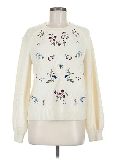Pre-owned Club Monaco Wool Pullover Sweater In Ivory