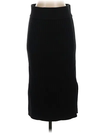 Pre-owned Club Monaco Wool Skirt In Black