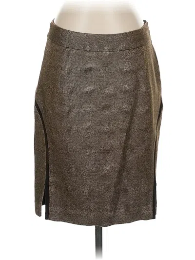 Pre-owned Club Monaco Wool Skirt In Brown