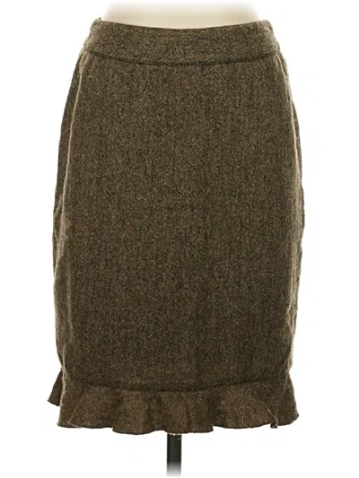 Pre-owned Club Monaco Wool Skirt In Brown