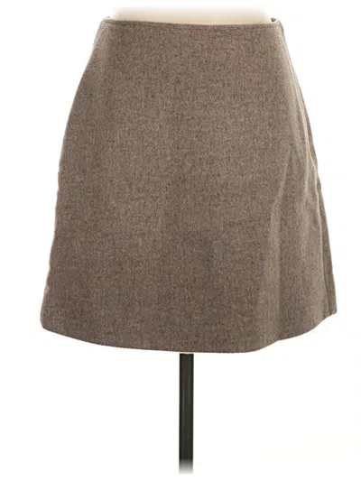 Pre-owned Club Monaco Wool Skirt In Brown