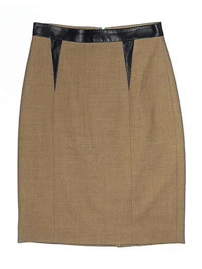 Pre-owned Club Monaco Wool Skirt In Tan
