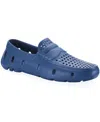 Club Room Atlas Driver Loafers Men's Navy Perforated Slip On Shoes Zpo3796 In Blue