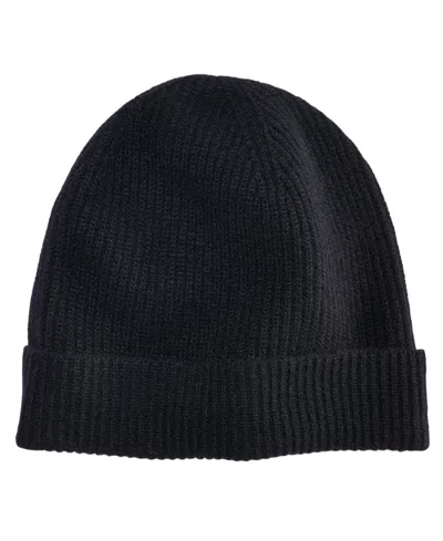 Club Room Cashmere Beanie Hat And Scarf Set, Macy's Exclusive In Black