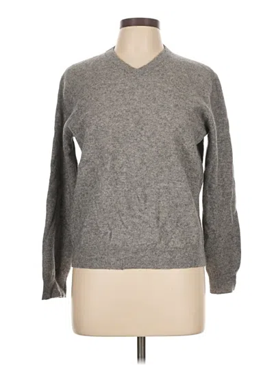 Pre-owned Club Room Cashmere Pullover Sweater In Gray